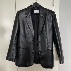 Aritzia Babaton Leather Blazer